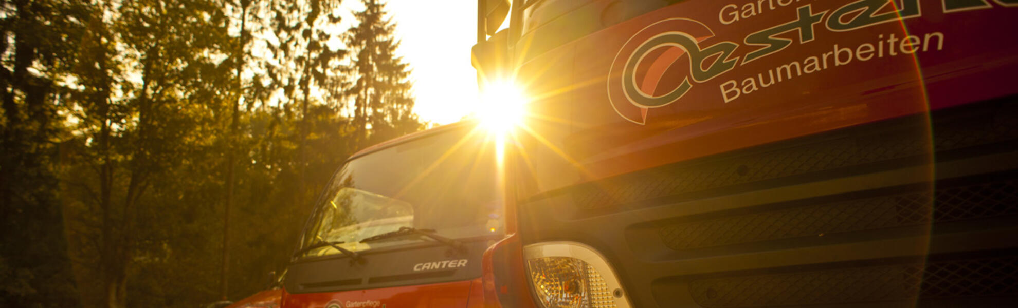 Sonnenlicht im Hintergrund von Oesterle-Fahrzeugen